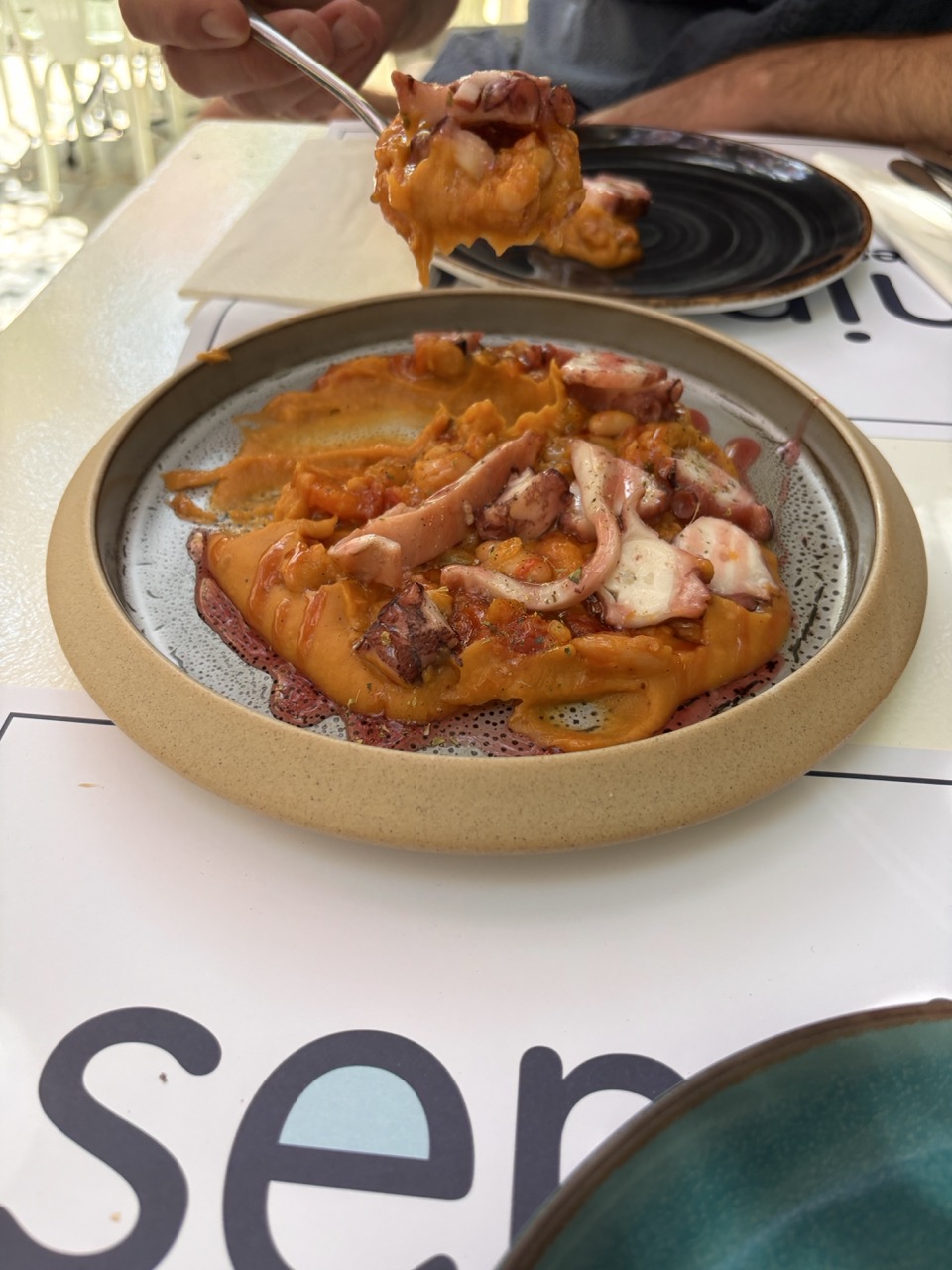 Octopus with beans at Seminario